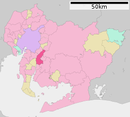 Kariyas läge i Aichi prefektur