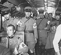 Kempeitai tisztek egy vonaton 1935-ben