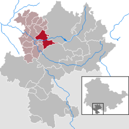 Läget för kommunen Kloster Veßra i Landkreis Hildburghausen