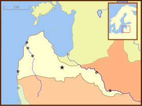 Duchy of Courland and Semigallia Kurzemes un Zemgales hercogiste 1740 locator.svg