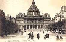 L'hôtel de ville de Saint-Étienne avant la disparition de son dôme.