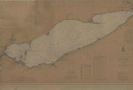 Lake Erie historical map, 1901