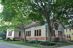 Bradley Temple, a meetinghouse in Lakeside used primarily for children's activities.