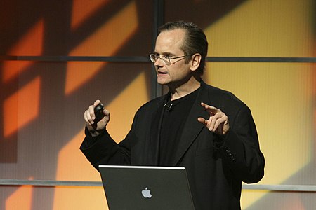 Lawrence Lessig in 2008 Lawrence Lessig at ETech 2008.jpg