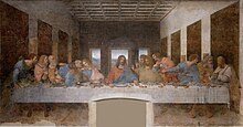The Last Supper, Convent of Sta. Maria delle Grazie, Milan, Italy (1499), by Leonardo da Vinci Leonardo da Vinci (1452-1519) - The Last Supper (1495-1498).jpg