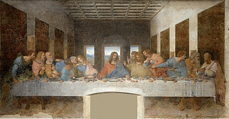 Leonardo da Vinci, L'Ultima Cena (The Last Supper), tempera on gesso, pitch and mastic, 1495-1498, Refettorio di Santa Maria delle Grazie