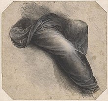 Leonardo da Vinci - Draperie enveloppant les jambes d'une figure assise, INV 2257, Recto.jpg