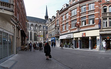 The end of the Diestsestraat, near St. Peter's Church.