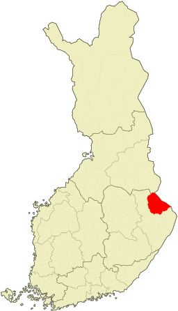 Lieksa kommunes beliggenhed