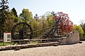 ORL 66 Aalen Rekonstruierter römischer Baukran in der Außenanlage.