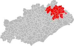 Localização EPCI du grand pic Saint-Loup dans l'Hérault, France.svg