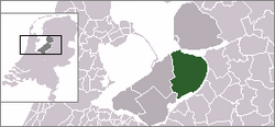 Location of Dronten in Flevoland and Netherlands