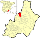 Расположение муниципалитета Лукар на карте провинции