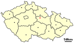 مکان پاردوبیتسه بر روی نقشه جمهوری چک