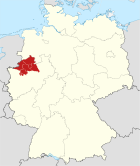 Ubicación del distrito administrativo de Münster en Alemania