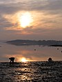 Coucher de soleil sur une plage de Loperhet