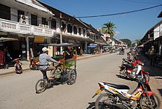 Una strada di Luang Prabang.