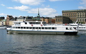 M/S Sjöbris på Stockholms ström.