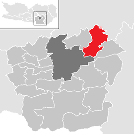 Poloha obce Magdalensberg v okrese Klagenfurt-vidiek (klikacia mapa)