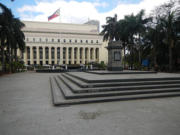 Plaza Lawton with the Manila Central Post Office in the background