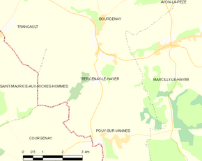 Poziția localității Bercenay-le-Hayer