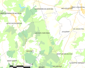 Poziția localității Lacour-d'Arcenay