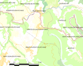 Poziția localității Sainte-Eulalie-en-Royans