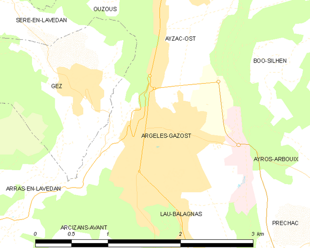 Poziția localității Argelès-Gazost