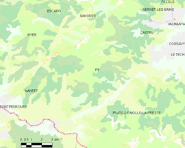 Mapa obce Py