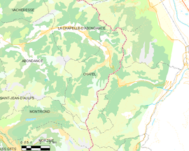 Mapa obce Châtel