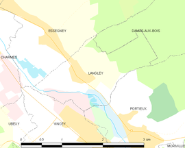 Mapa obce Langley