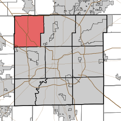 Карта с изображением городка Пайк, округ Мэрион, штат Индиана.svg