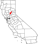 Map of California highlighting Yuba County.svg