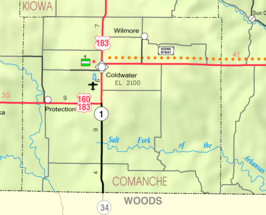 Kaart van Comanche County