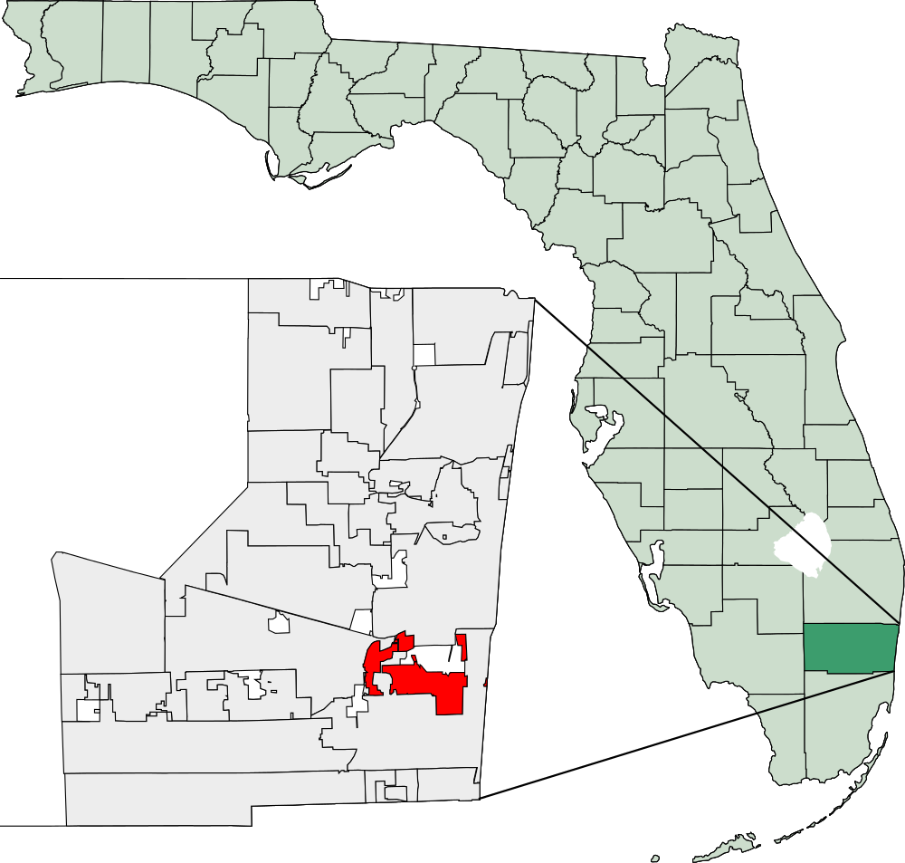 The population density of Dania Beach in Florida is 21.66 square kilometers (8.36 square miles)