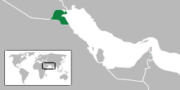 Localização Estado do Kuwait