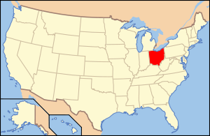 Округ Кайахога, штат Огайо на карте