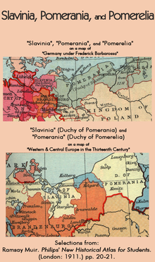 Pomerania in the 12th and 13th centuries Maps of Slavinia, Pomerania, and Pomerelia.png