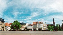 Marktplatz Eberswalde mit Maria-Magdalenen-Kirche