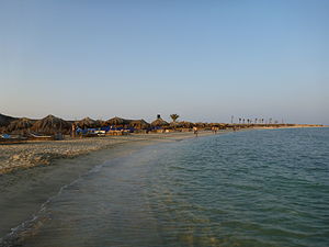 Strand der Bucht Marsa Abu Dabbab