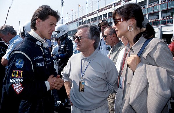 Schumacher (left) in 1991, the year he joined Formula One