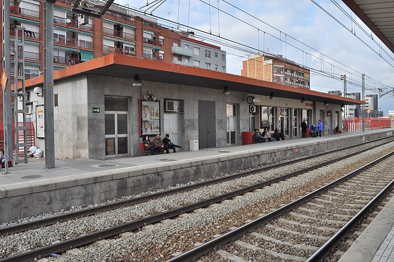 Mollet Sant Fost railway station in Mollet del Vallès (Catalonia)