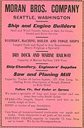 A 1900 advertisement from the Moran Brothers included ship's chandlery items as part of a marine refit business