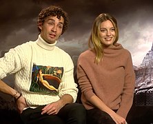 Actors Robert Sheehan and Leila George