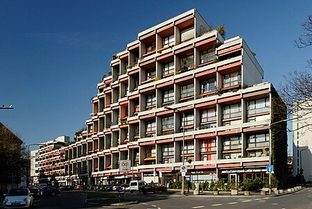 Muensterpark in Duesseldorf Derendorf, von Sueden