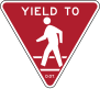 Yield to pedestrians, New York City