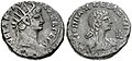 Alexandriner Tetradrachme, Nero und Poppaea Sabina, 54–68 n. Chr. (12,49 g)