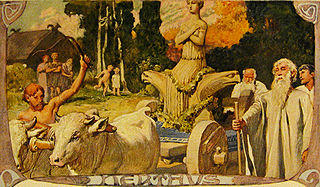 <span class="mw-page-title-main">Germanic mythology</span> Body of mythology associated with historical Germanic paganism