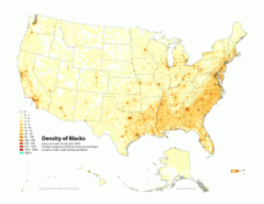 Density of African Americans