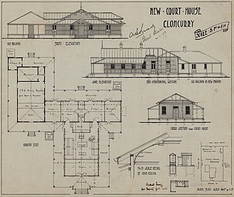 Architectural plans for the extended court house, Cloncurry, 1907 New Court House, Cloncurry, 1907.jpg
